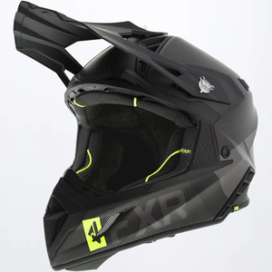 FXR Helium Carbon Race DIV Helmet - Black/Char/Hi Vis